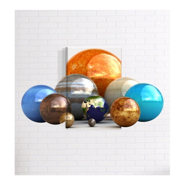 Nástenný 3D obraz Mosticx Planétky, 40 x 60 cm