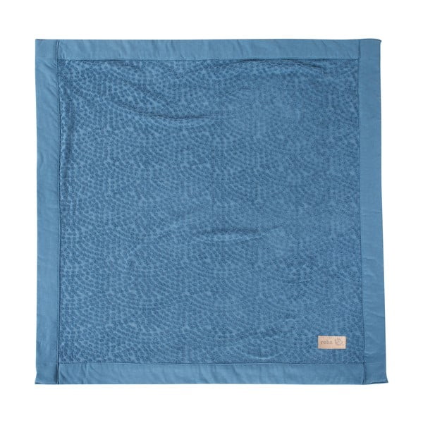 Modrá mušelínová detská deka 80x80 cm Seashells – Roba