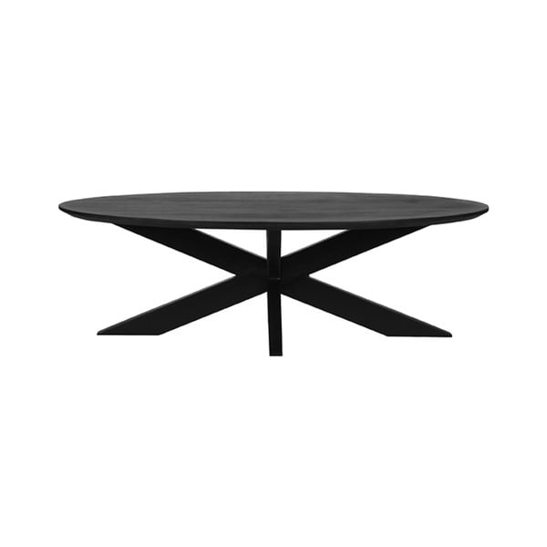 Čierny konferenčný stolík z mangového dreva 70x130 cm Zip – LABEL51