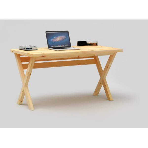 Písací stôl Only Wood Desk X s prírodnou doskou