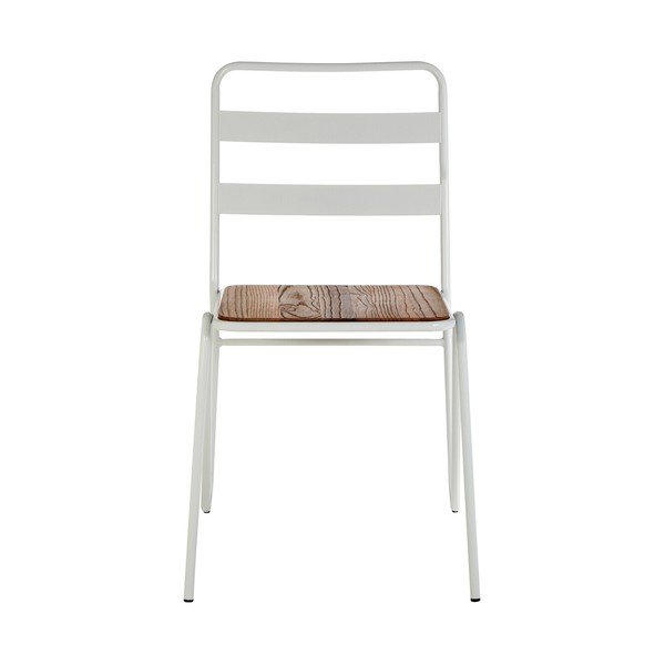 Biela/v prírodnej farbe jedálenská stolička z brestového dreva District – Premier Housewares-image-2