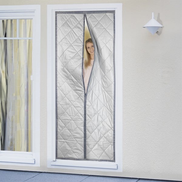 Termo záves do dverí v sivo-striebornej farbe 80x200 cm – Maximex-image-2