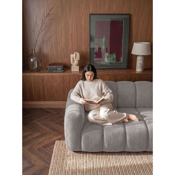 Sivá ženilková rozkladacia rohová pohovka (ľavý roh) Michell – Miuform-image-3