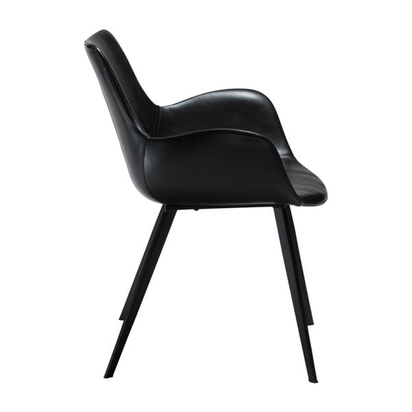 Čierna koženková jedálenská stolička s opierkami DAN-FORM Denmark Hype-image-3