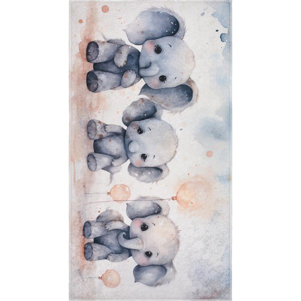 Svetlosivý detský koberec 100x160 cm Baby Elephants – Vitaus