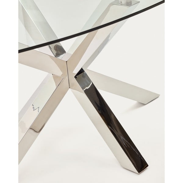 Jedálenský stôl so sklenenou doskou 100x200 cm Argo – Kave Home-image-1