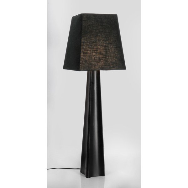 Čierna stojacia lampa s textilným tienidlom (výška  151 cm) Tripura – Bizzotto-image-2