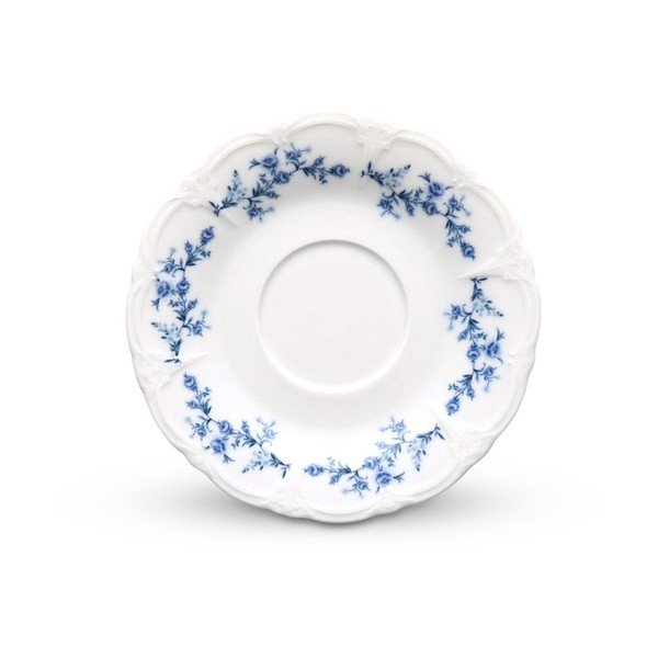Biely/modrý porcelánový tanierik ø 16,5 cm Retro – BonBistro