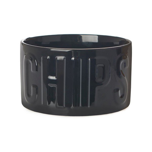 Čierna keramická servírovacia miska 1 l Chips – Balvi