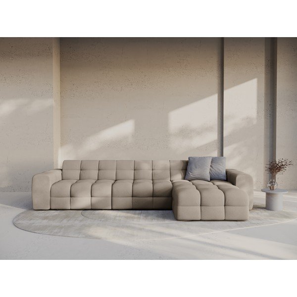 Hnedá rohová pohovka (pravý roh/s leňoškou) Kendal – Micadoni-image-1