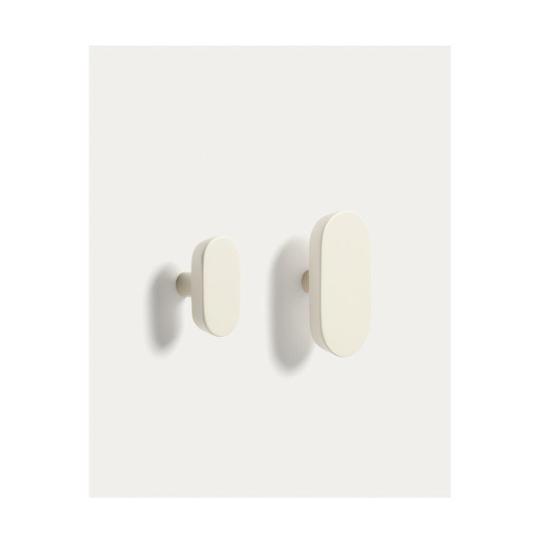 Krémové nástenné háčiky v súprave 2 ks z bukového dreva Arely – Kave Home-image-3