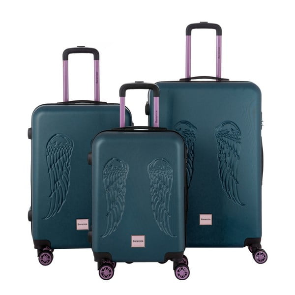 Sada 3 zelených cestovných kufrov Berenice Wingy