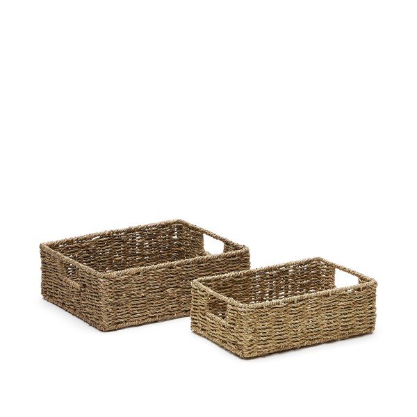Košíky v súprave 2 ks z morskej trávy 36x27x10 cm Tossa – Kave Home