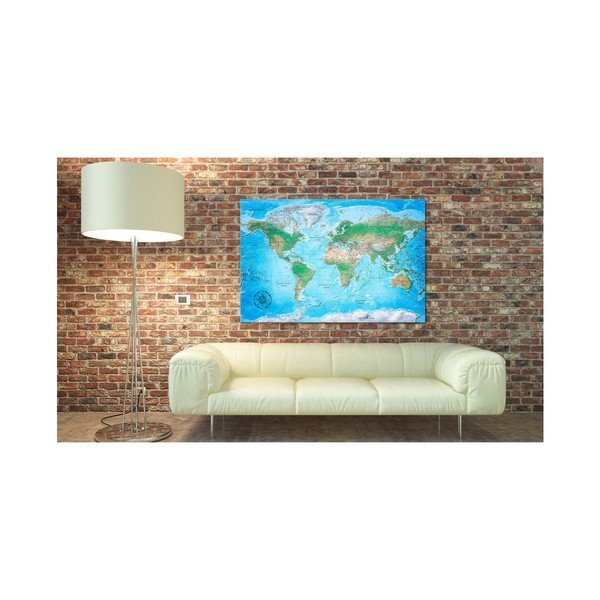 Nástenka s mapou sveta Bimago Traditional Cartography 90 × 60 cm-image-1