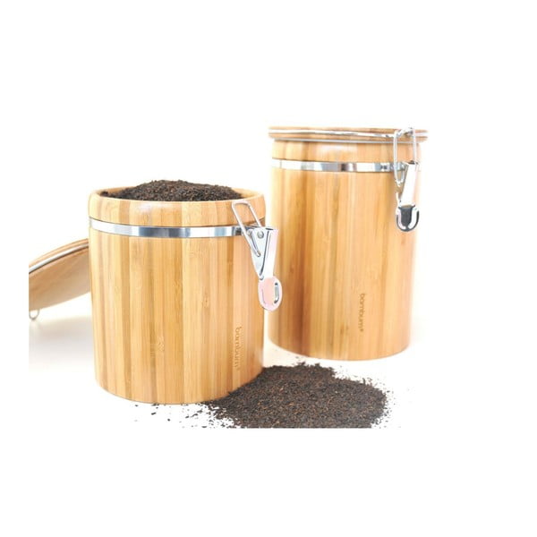 Bambusová úložná dóza Bambum Sante, výška 15 cm-image-2