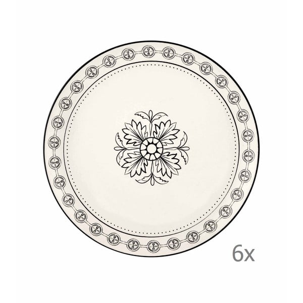 Sada 6 porcelánových dezertných tanierov Mia Libre Pasta, ⌀ 21 cm
