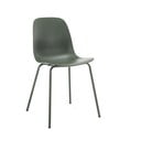 Zelená plastová jedálenská stolička Whitby – Unique Furniture