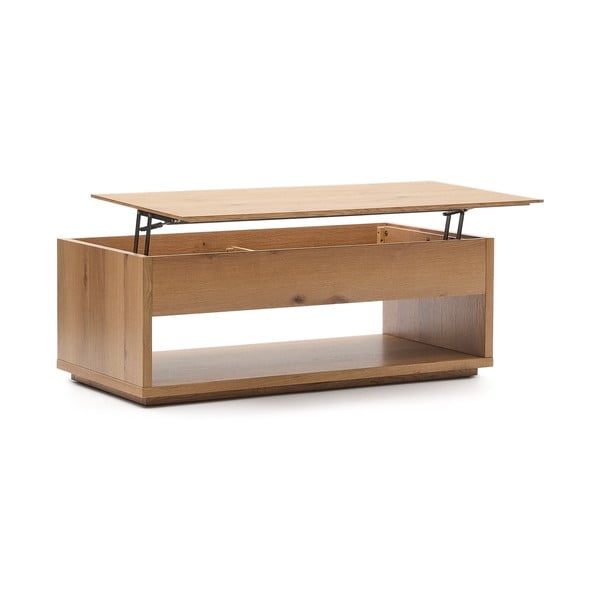 Konferenčný stolík v dekore duba v prírodnej farbe 60x120 cm Alguema – Kave Home