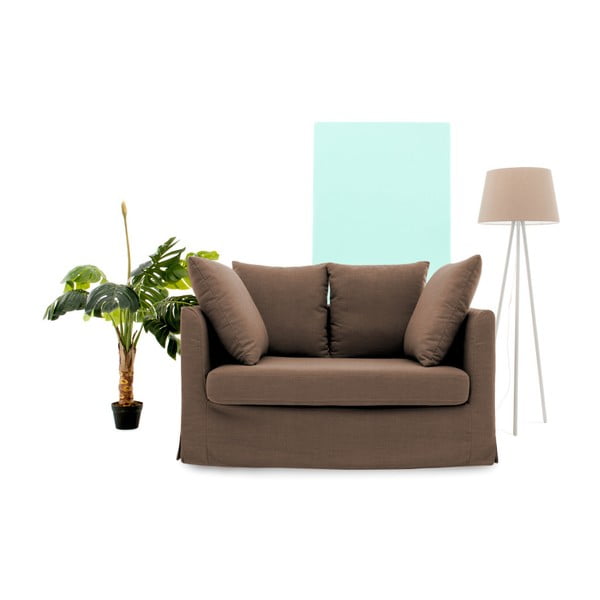 Hnedá dvojmiestna pohovka Vivonita Coraly-image-4