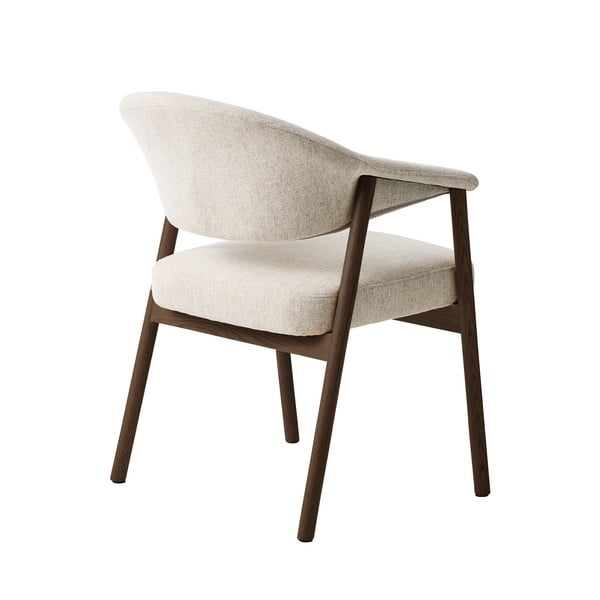 Krémovobiele jedálenské kreslá v súprave s podrúčkami 2 ks z dubového dreva Elk – Unique Furniture-image-4