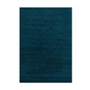 Tmavomodrý ručne tkaný vlnený koberec 120x170 cm Textured Wool Border – Flair Rugs