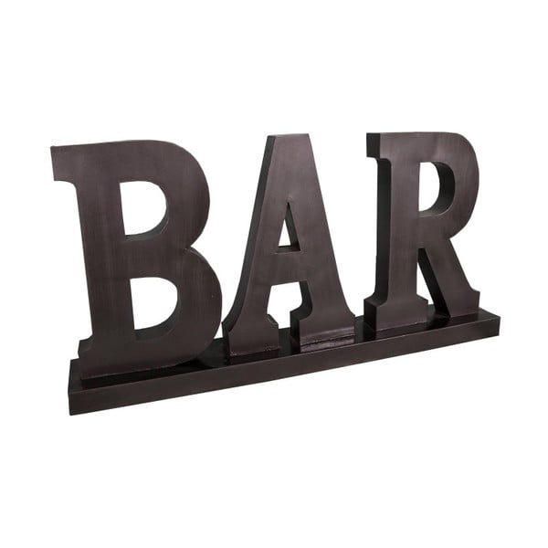 Čierny kovový nápis Antic Line Bar