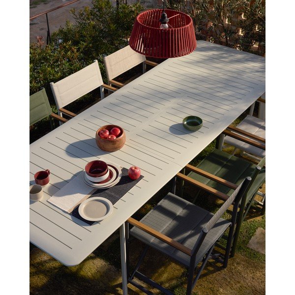 Kovový záhradný jedálenský stôl 100x205 cm Brela – Kave Home-image-2
