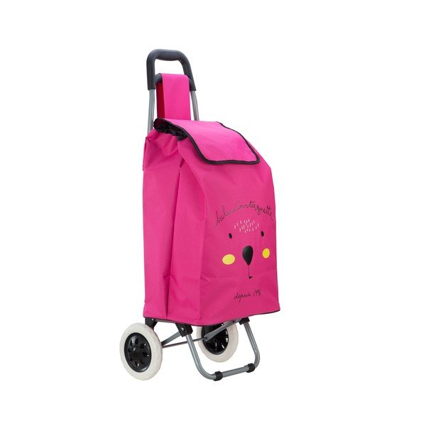 Ružová nákupná taška na kolieskach Lulucastagnette Cosette, 37 l-image-4