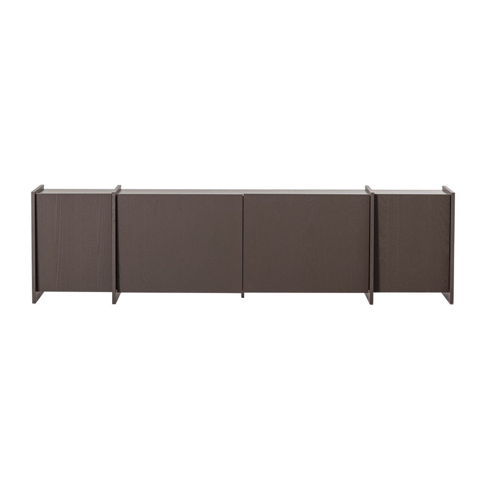 E-shop Tmavohnedý TV stolík v dekore jaseňa 200x53x44 cm Brock – WOOOD