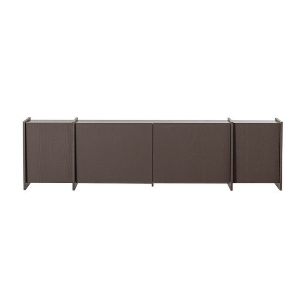 Tmavohnedý TV stolík v dekore jaseňa 200x53x44 cm Brock – WOOOD