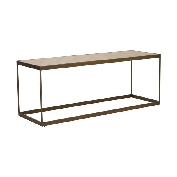 Hnedý/v prírodnej farbe konferenčný stolík s doskou v dubovom dekore 40x120 cm Grenoble – Premier Housewares