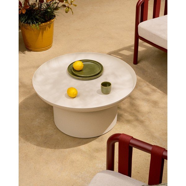 Kovový okrúhly Záhradný konferenčný stolík ø 70 cm Arcola – Kave Home-image-2