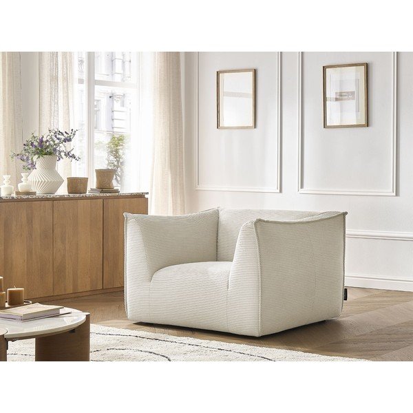 Béžové menčestrové kreslo Giorgia – Bobochic Paris-image-1