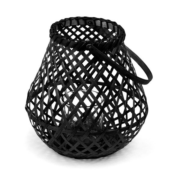 Čierny bambusový lampáš Compactor Bamboo Lantern, ⌀ 25 cm-image-4