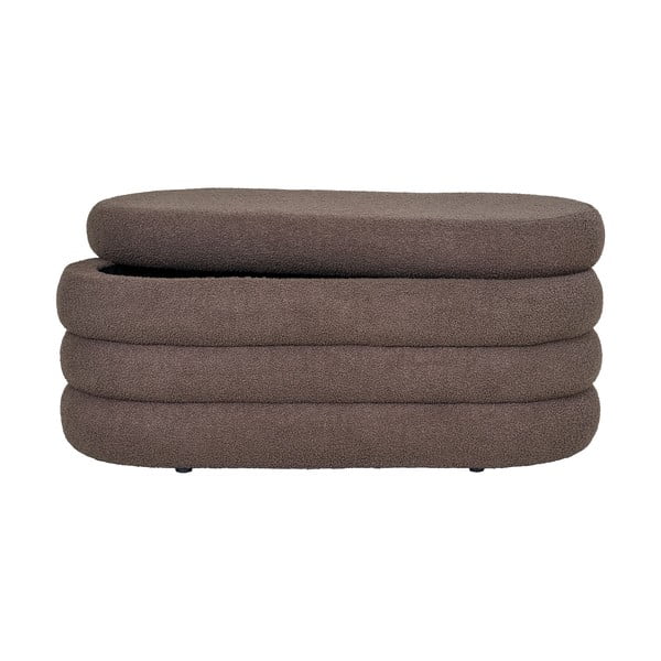 Hnedá lavica z textílie buklé Dartford – House Nordic-image-2