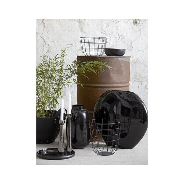 Kovový košík Netz Black, 20 cm-image-1