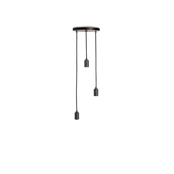 Tmavosivé stmievateľné závesné svietidlo ø 25 cm Triple Pendant – tala