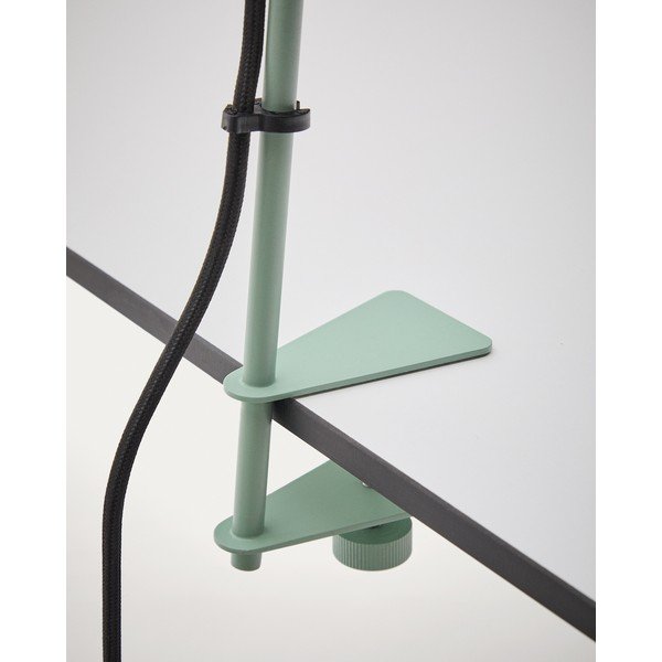 Zelená kovová stolová lampa s klipom (výška  51 cm) Jula – Kave Home-image-4