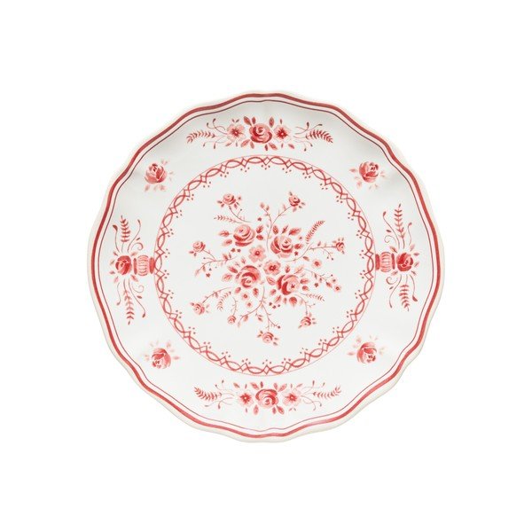 Červený/biely dezertný kameninový tanier ø 17 cm Vila – Costa Nova