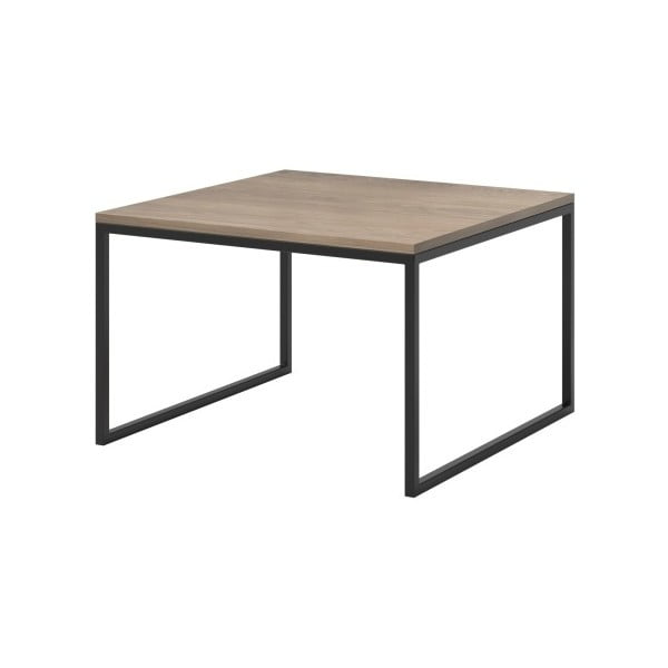 Béžový konferenčný stolík s čiernymi nohami MESONICA Eco, 70 × 45 cm