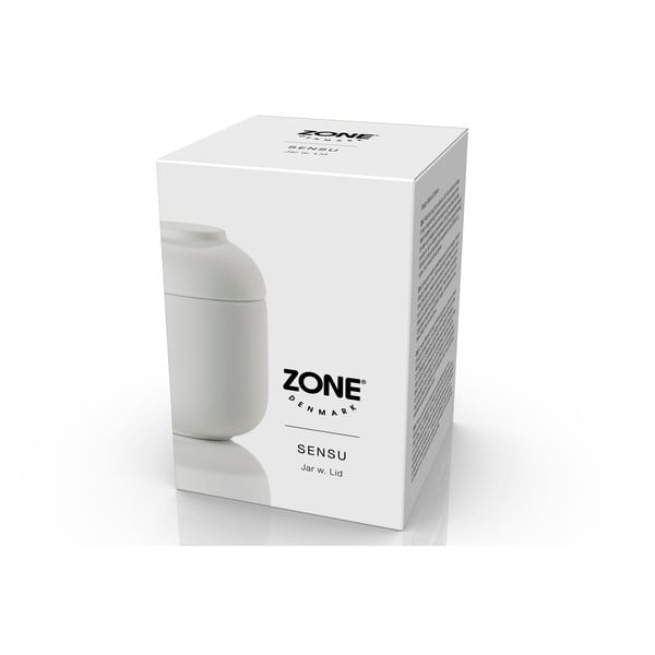 Biely kameninový kúpeľňový organizér na vatové tampóny Sensu – Zone-image-1