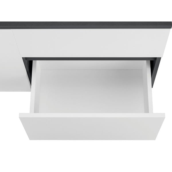 Bielo–antracitová závesná skrinka pod umývadlo 80x53 cm Wisla – Støraa-image-3