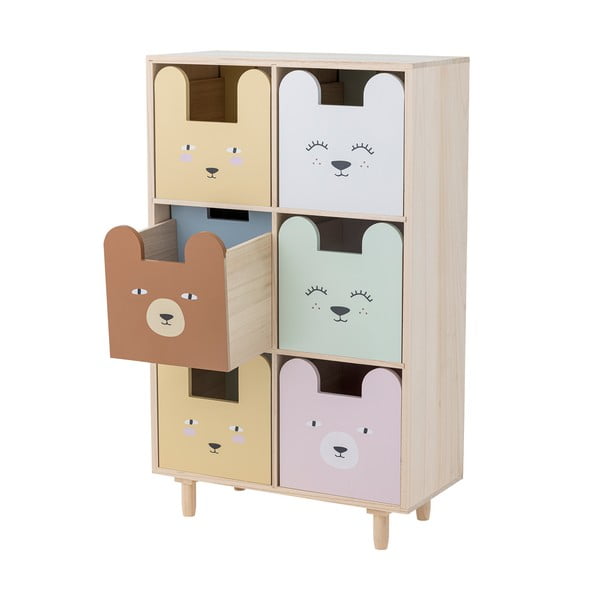 Nízka detská komoda z masívu paulownie v prírodnej farbe 25,5 x88, 5 cm Calle – Bloomingville Mini-image-3