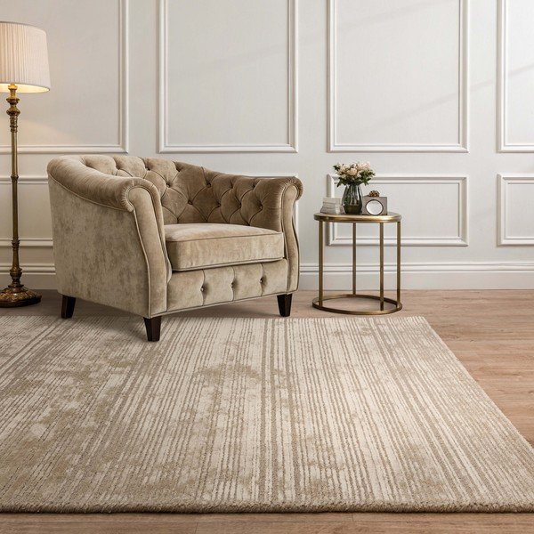 Béžový ručne tkaný koberec s prímesou vlny 200x290 cm Henley Sand – Asiatic Carpets-image-1