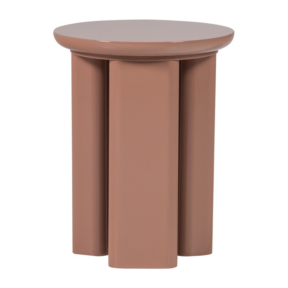 Lesklý okrúhly odkladací stolík ø 40 cm Orivo – WOOOD