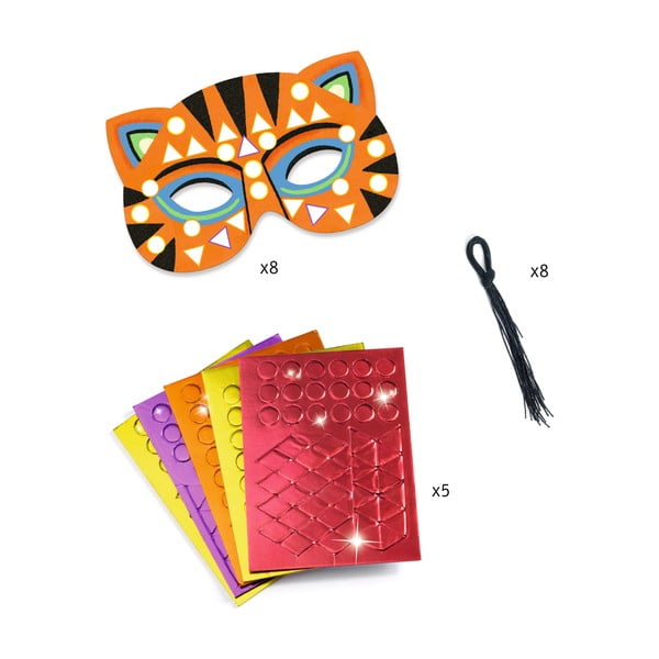 Set na výrobu 8 zvieracích masiek Djeco Jungle-image-2