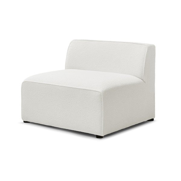 Biely modul pohovky z textílie buklé (stredový diel) Megeve – Bobochic Paris-image-3