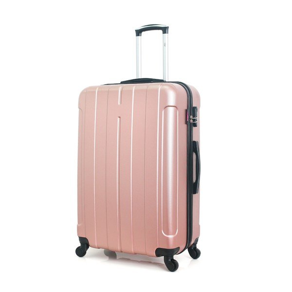 Cestovný kufor vo farbe ružového zlata na kolieskach Hero Fogo, 93 l-image-4
