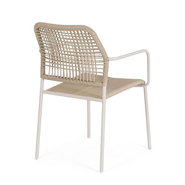 Béžová/v prírodnej farbe kovová záhradná stolička Jable – Bizzotto-image-4