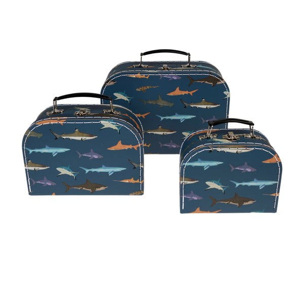 Detské kufríky v súprave 3 ks Sharks - Rex London-image-3